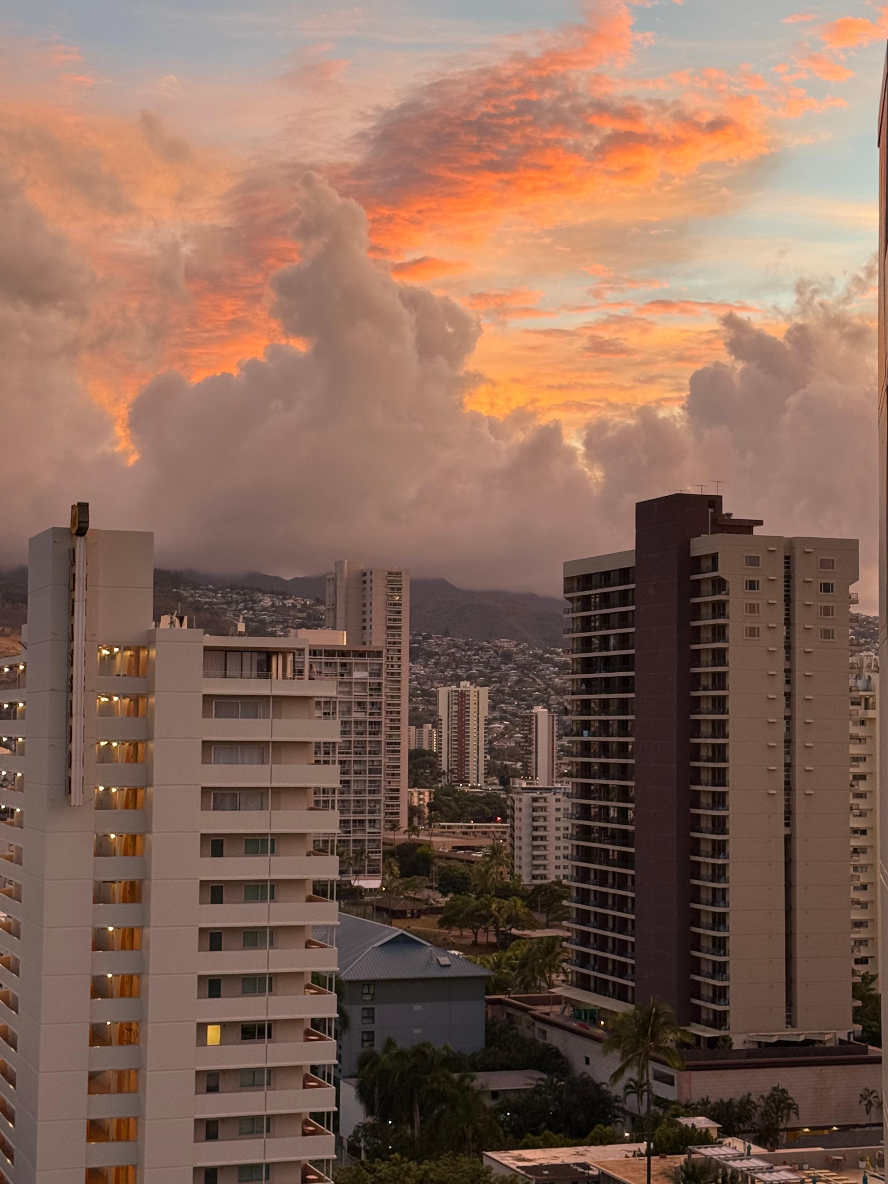 Sunrise from the lanai off the bedroom