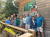 The whole gang after riding the mountain coaster.