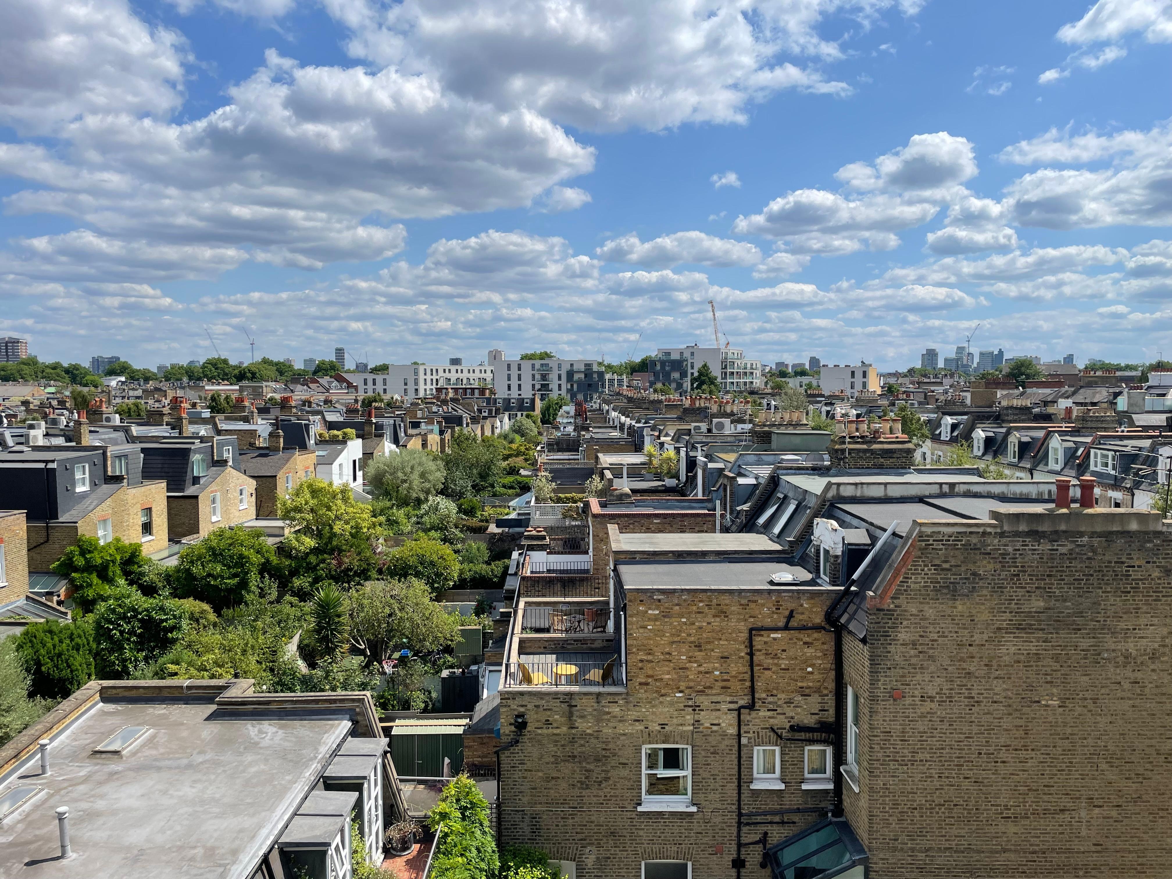 The view from the upstairs living area.