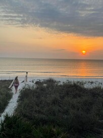 The view from the second floor balcony