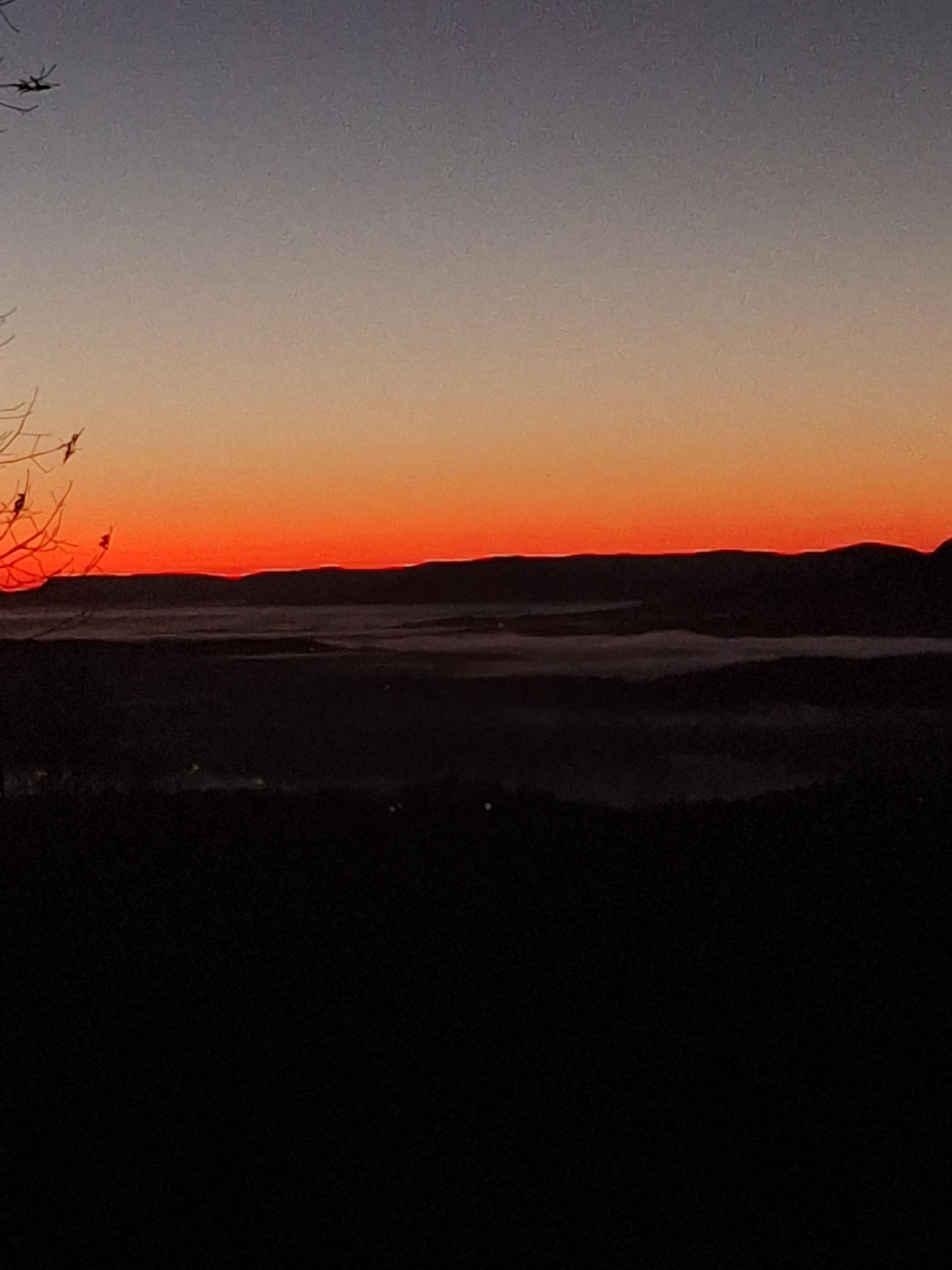 Sunrise from the back deck.
