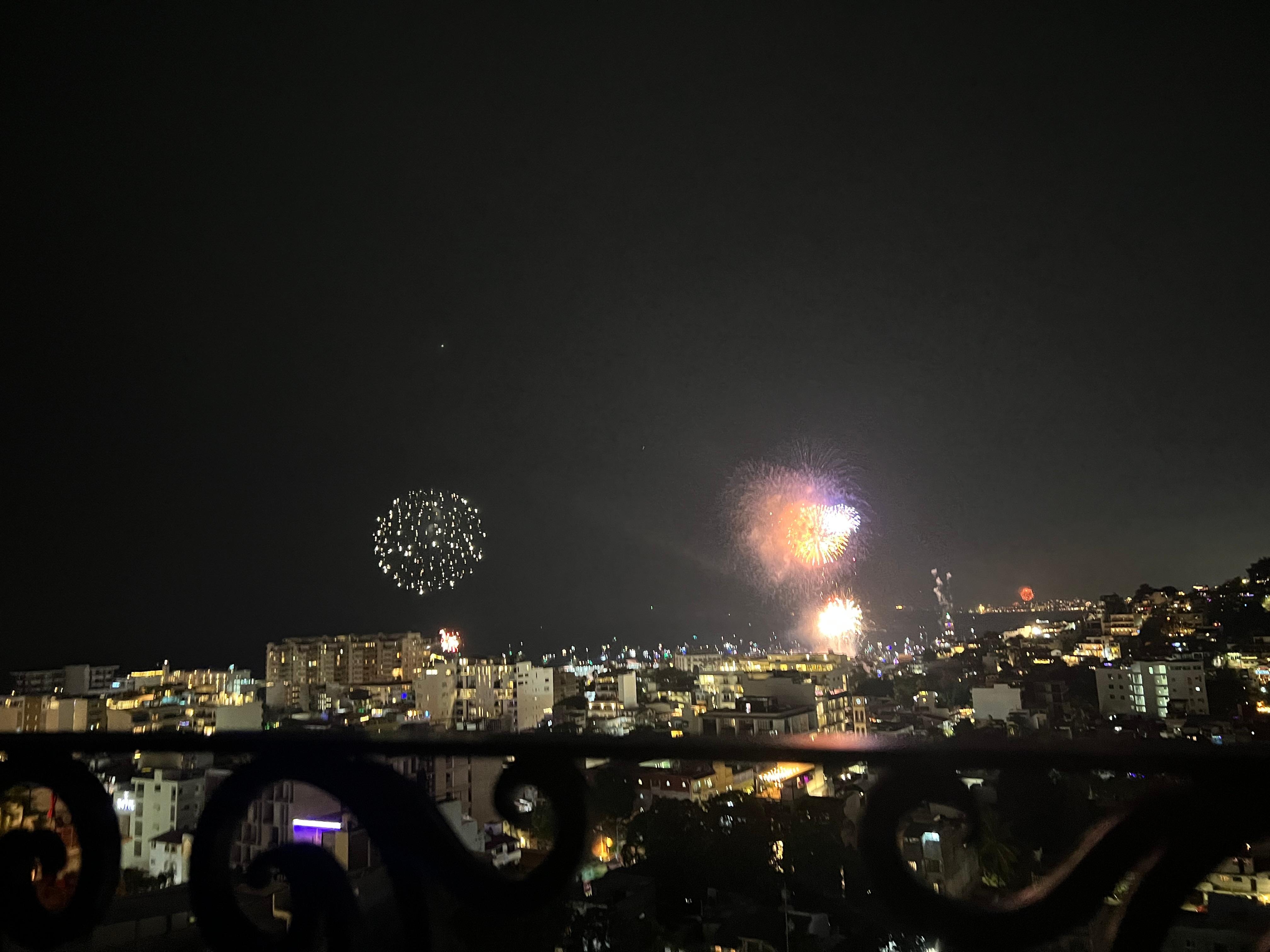 New Year’s Eve view from terrace 