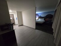 View standing from kitchen area