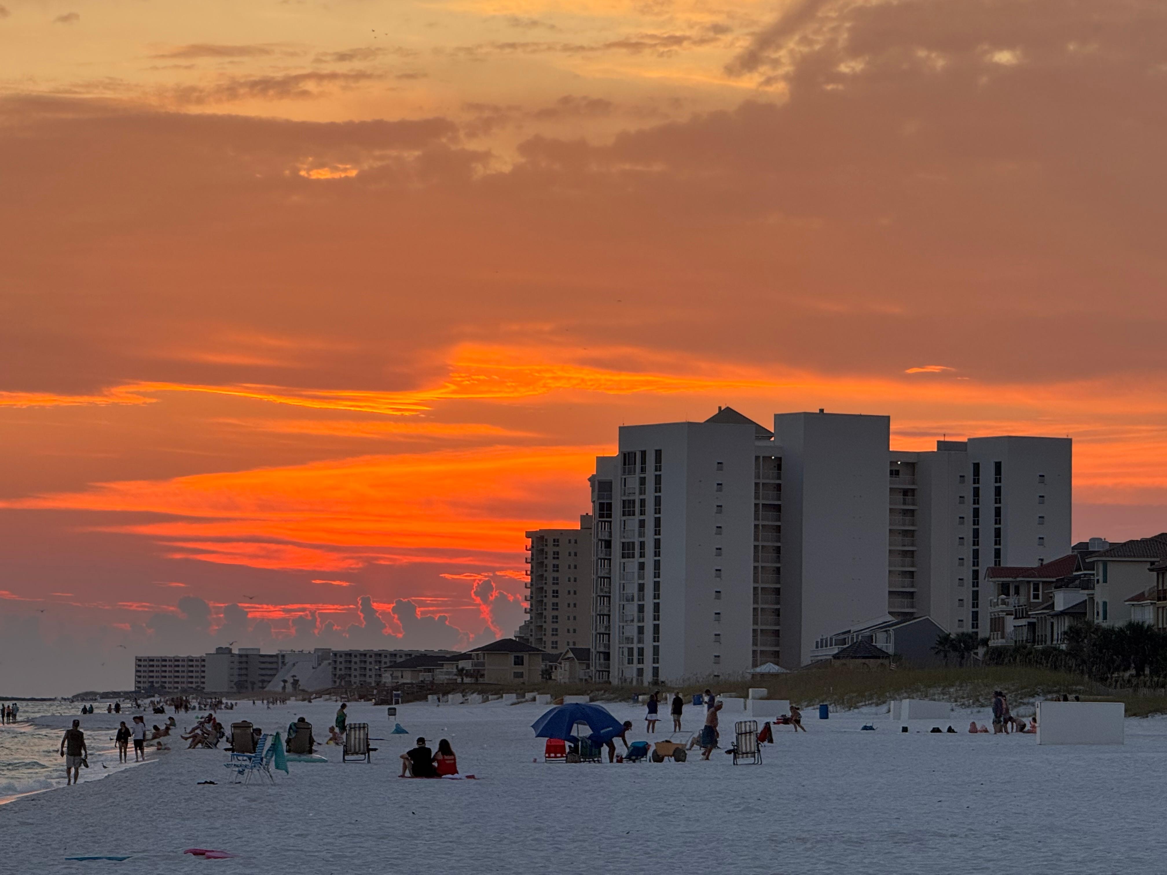 Beautiful sunset on the beach