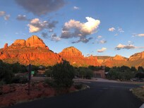Sunrise on the red rocks over Sedona