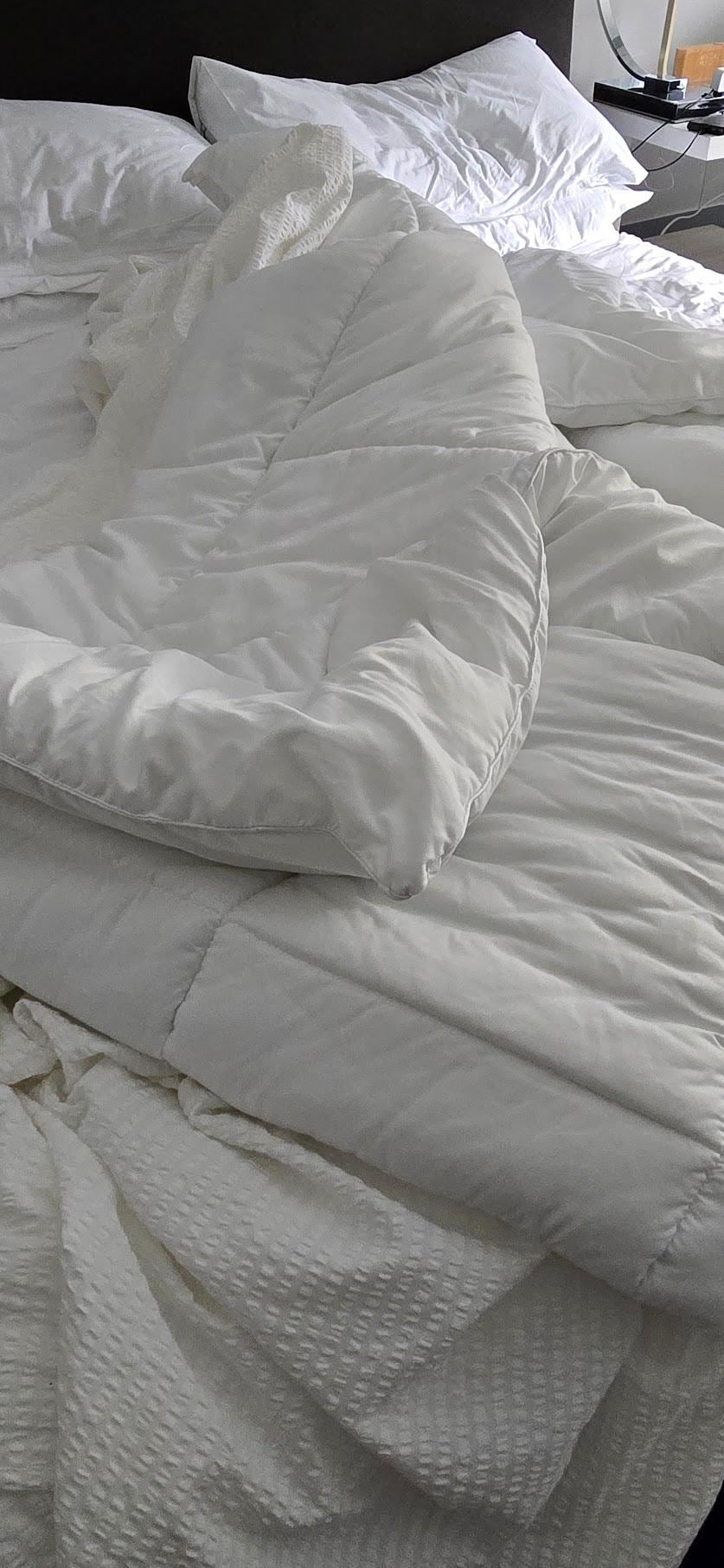 Thick comforters.  Keep you really warm 