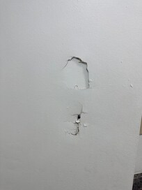 Hole in bathroom
door