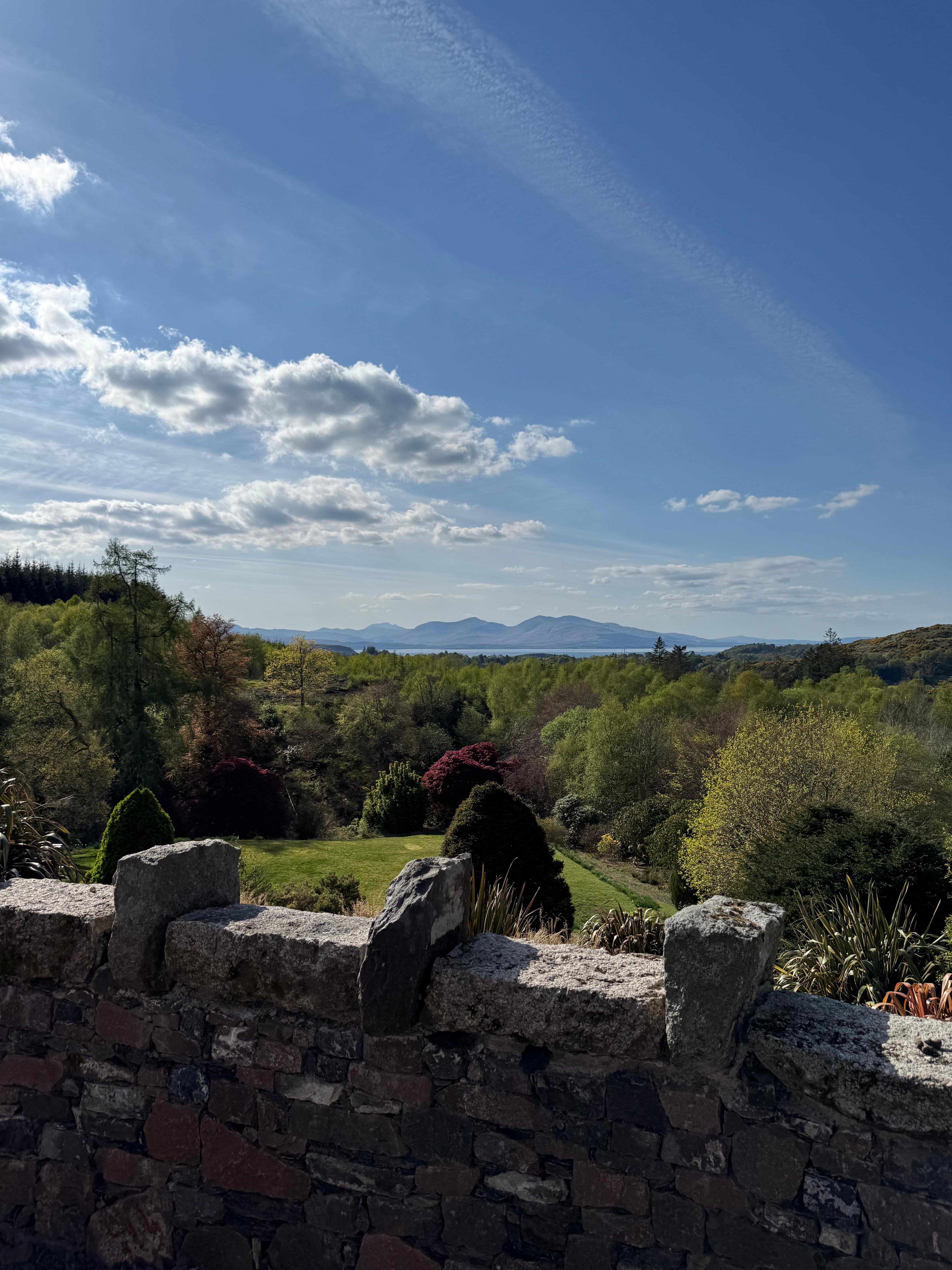 View down to the sea