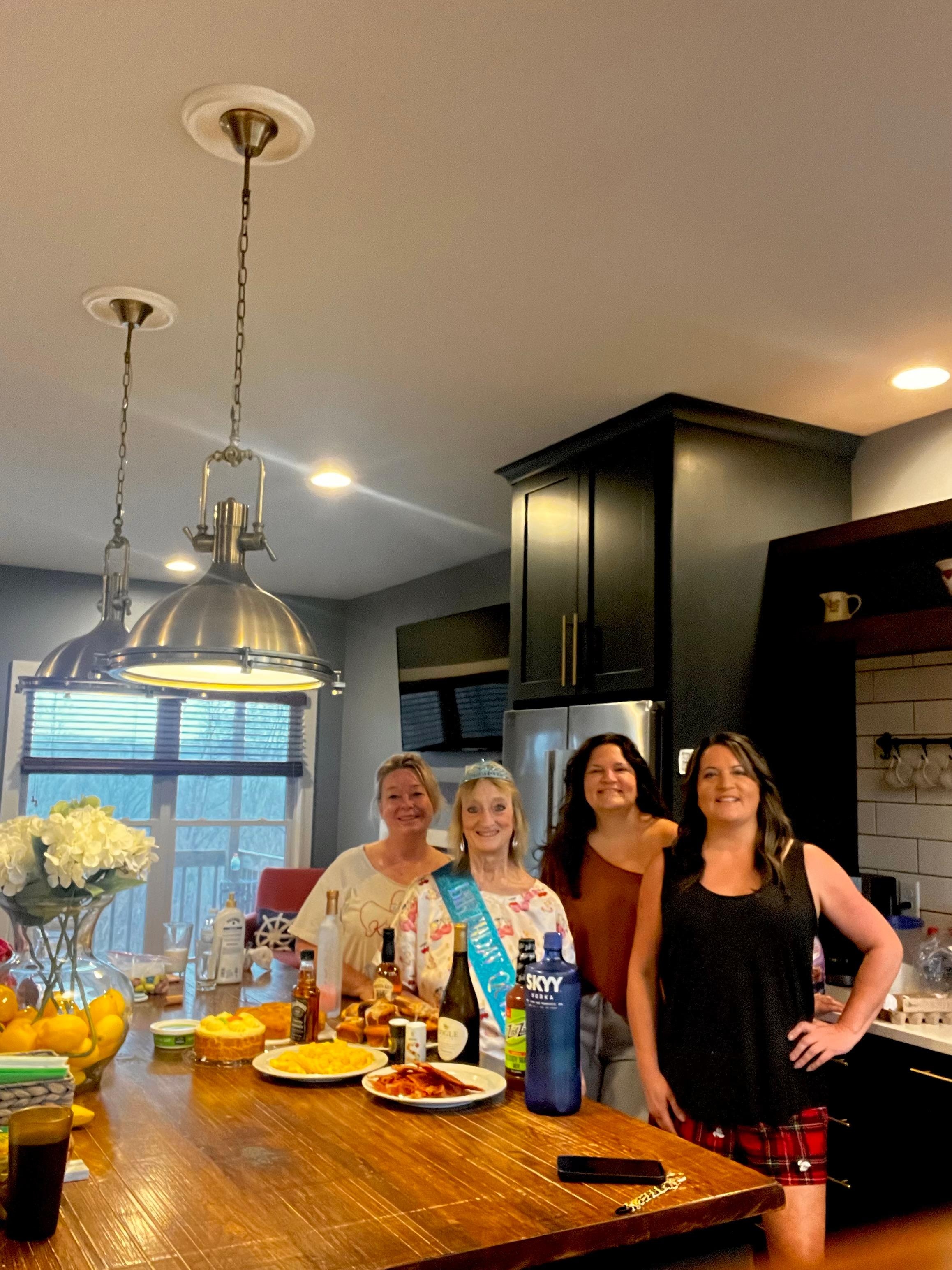 We spent a lot of time in the gorgeous kitchen 