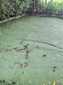 Même profiter de votre petite terrasse, impossible aucun enfant peut jouer dedans, même la verdure, leur fausse verdure était déchiré