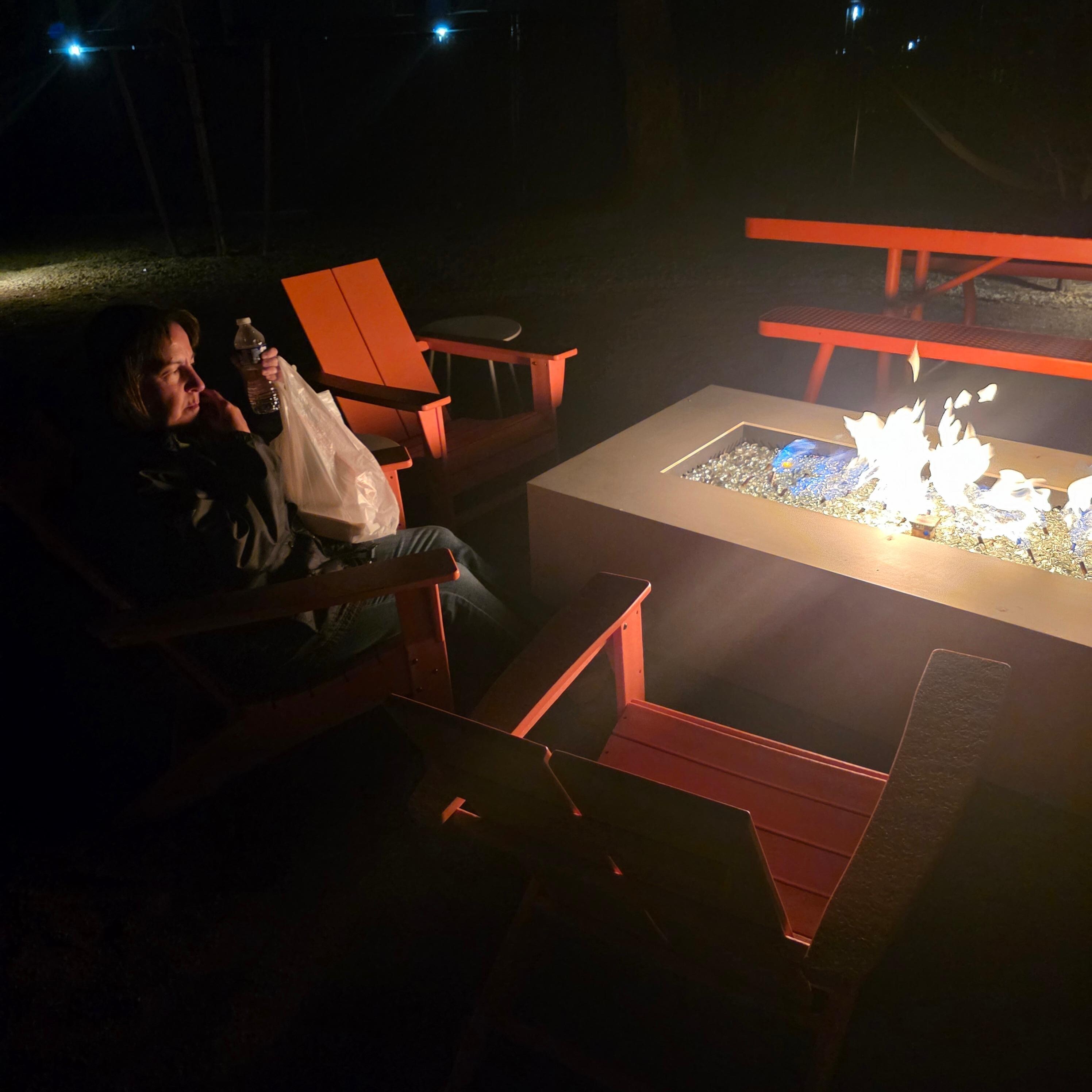 Firepit is nice, but it was really windy when we were there.