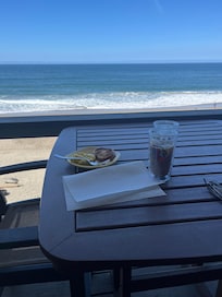 My breakfast on the patio