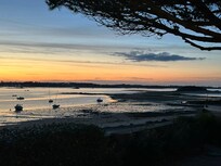 A beautiful sunset as seen from the villa.