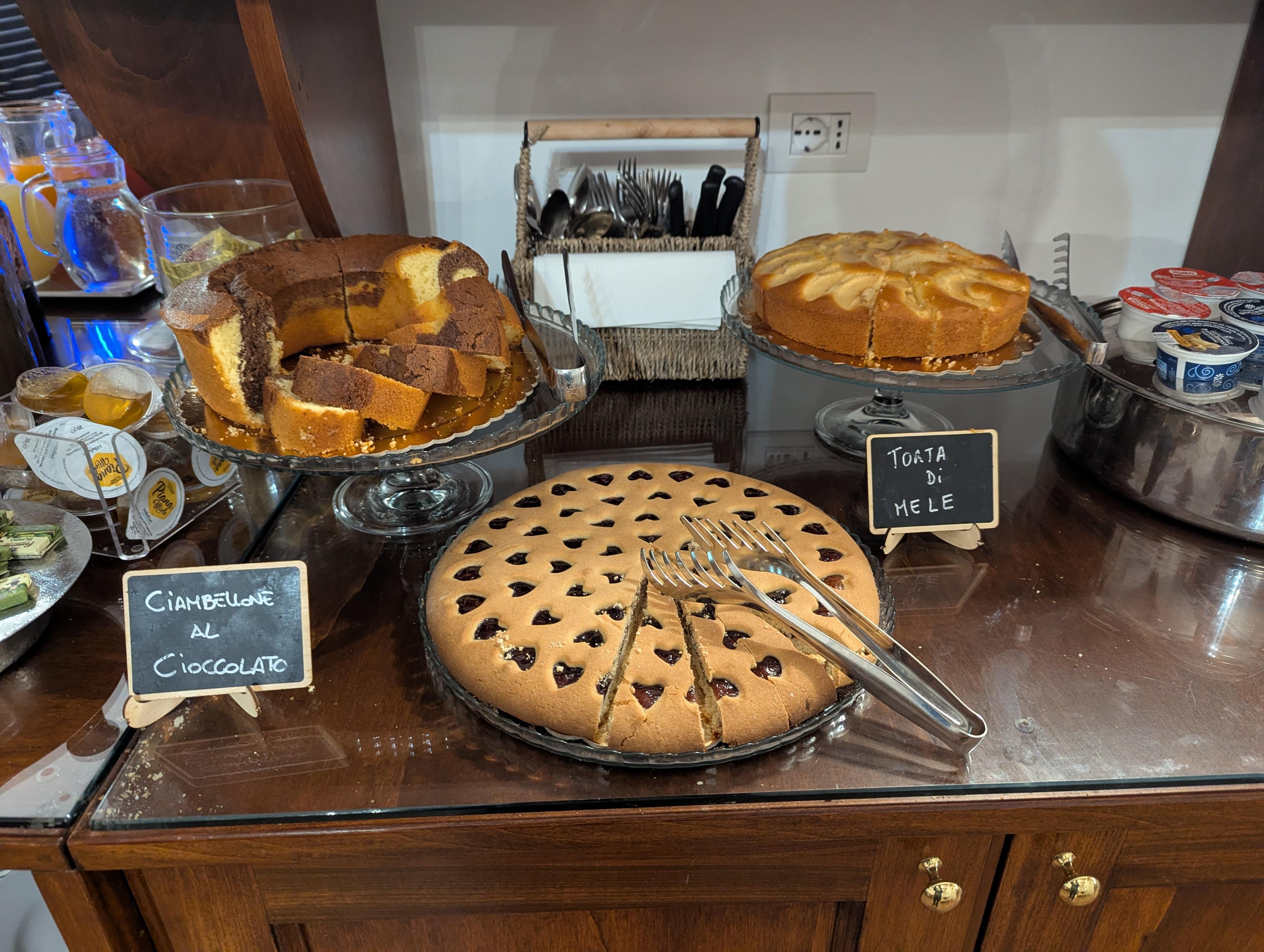 A very large breakfast selection that should cover the wants of most guests.