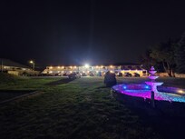 At night, our motel