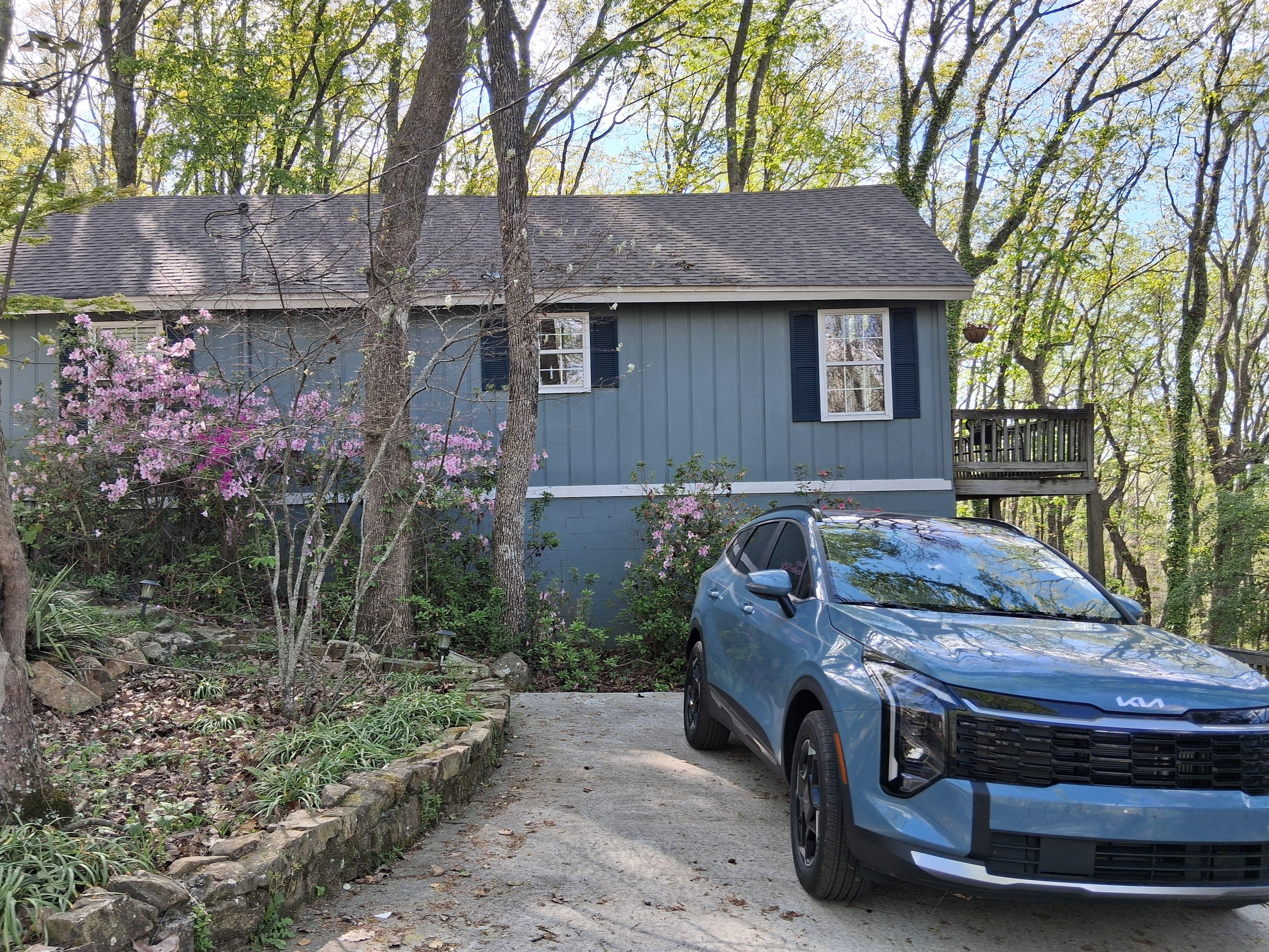 We had one car and two people at the cabin.