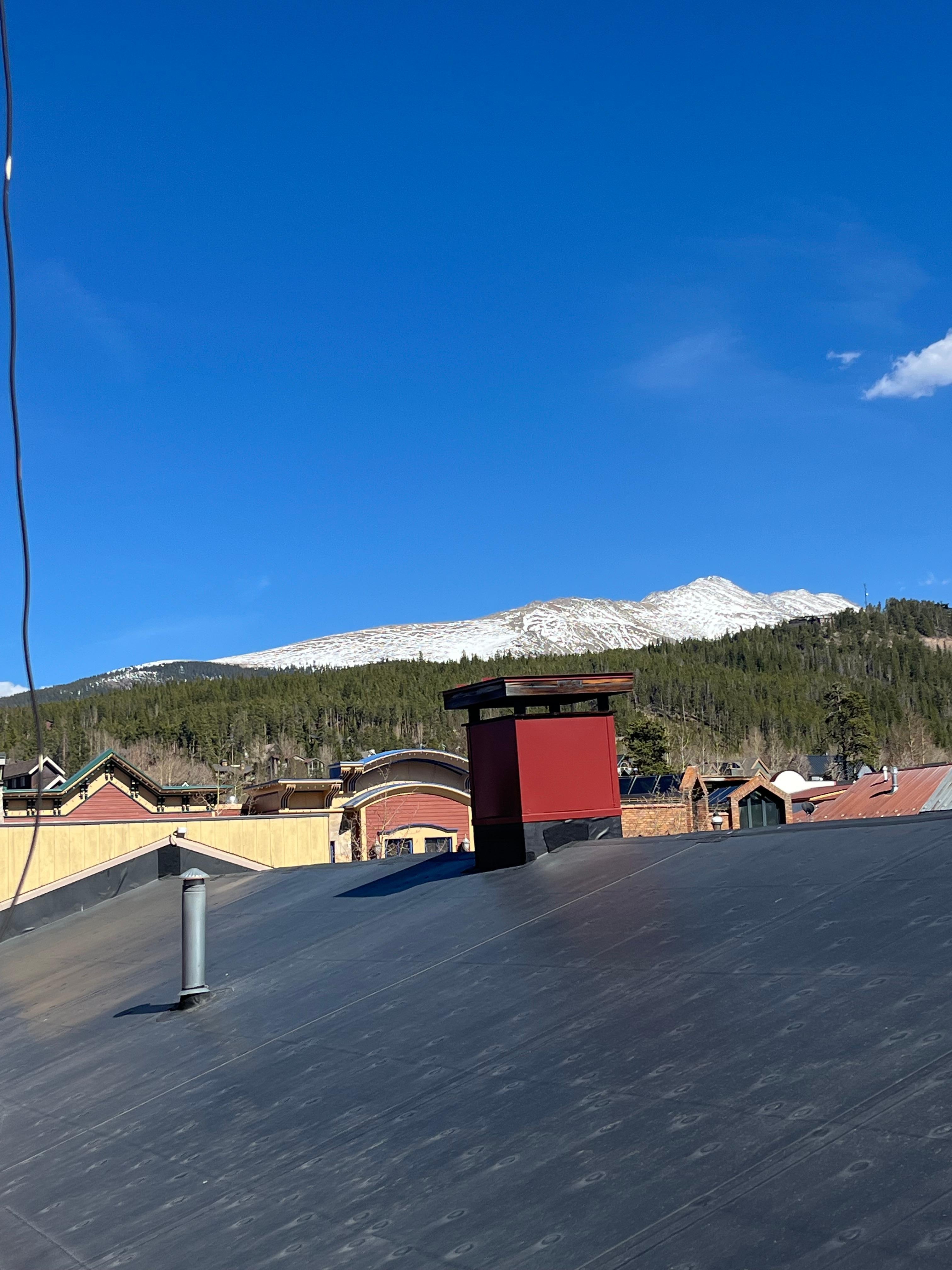From the balcony.