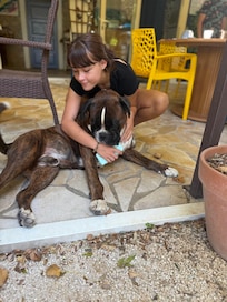 Oscar was the friendliest dog! We fell in love! He was there to greet us and see us off when we said goodbye. We’ll miss you Oscar!!!