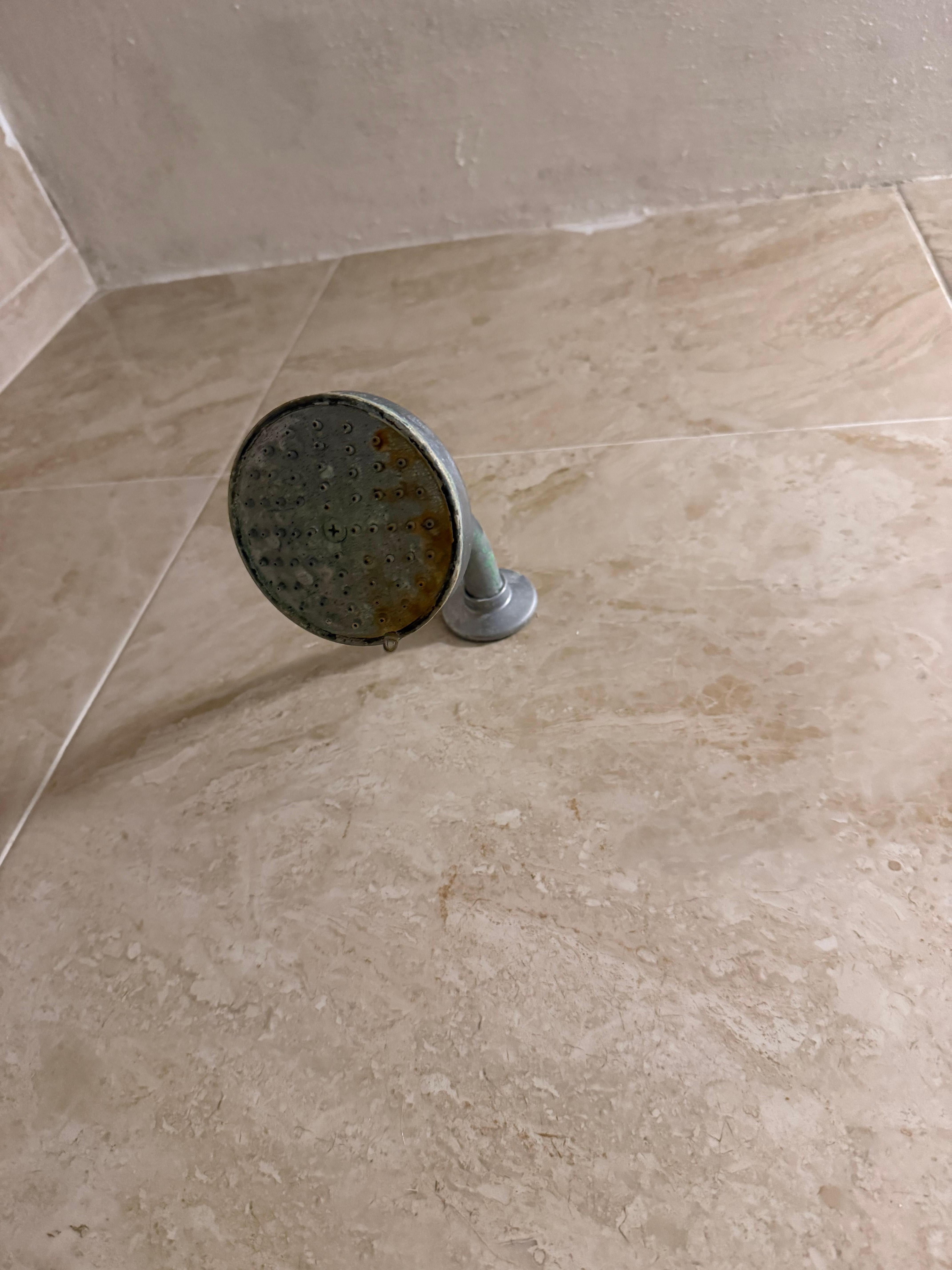 El agua oxidada y con goteras. 