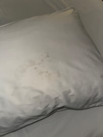 Stained pillow