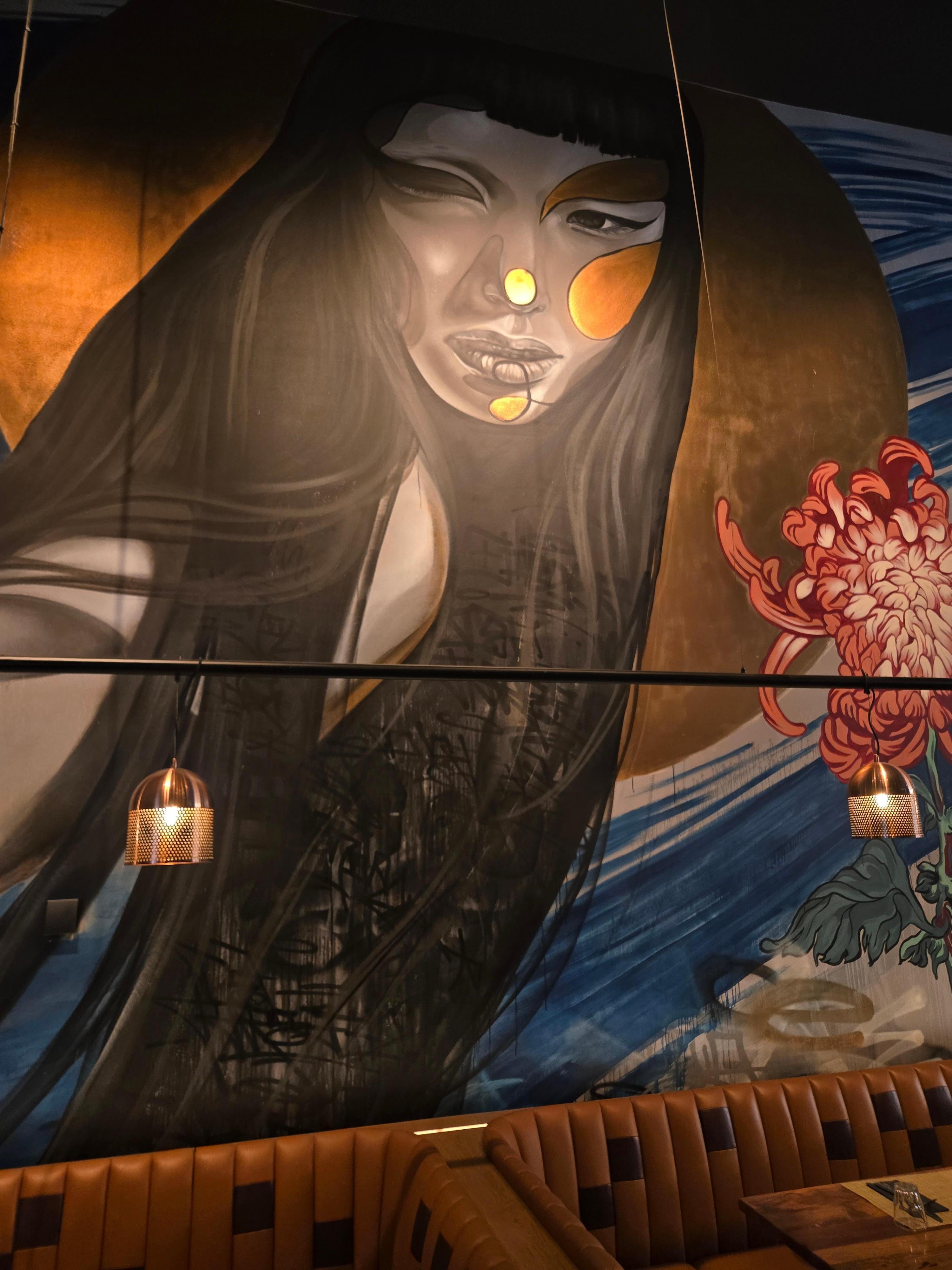 Inside the indigo  restaurant 