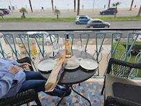 Our first meal in Nice on the patio