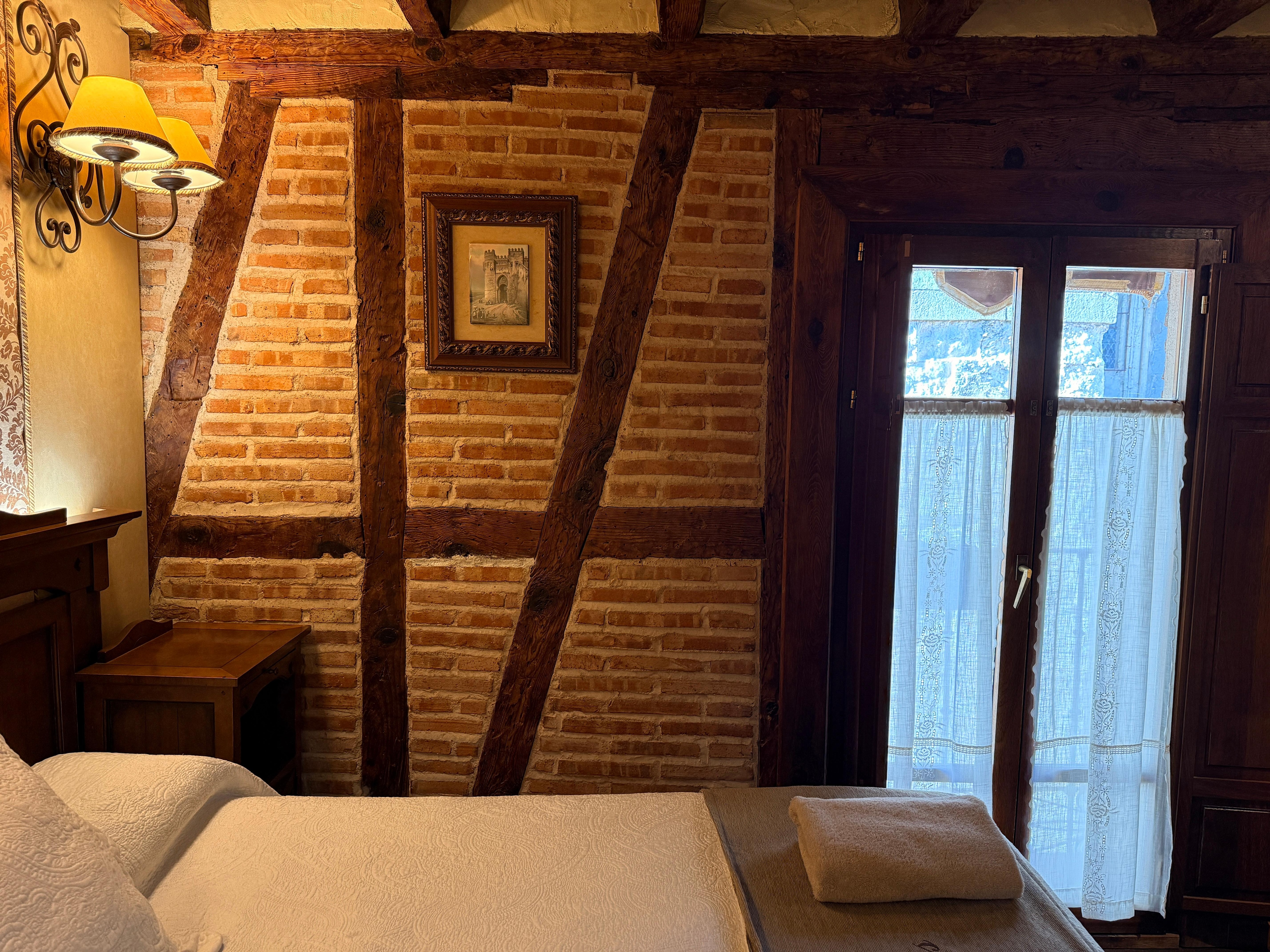 The room was small but charming. 