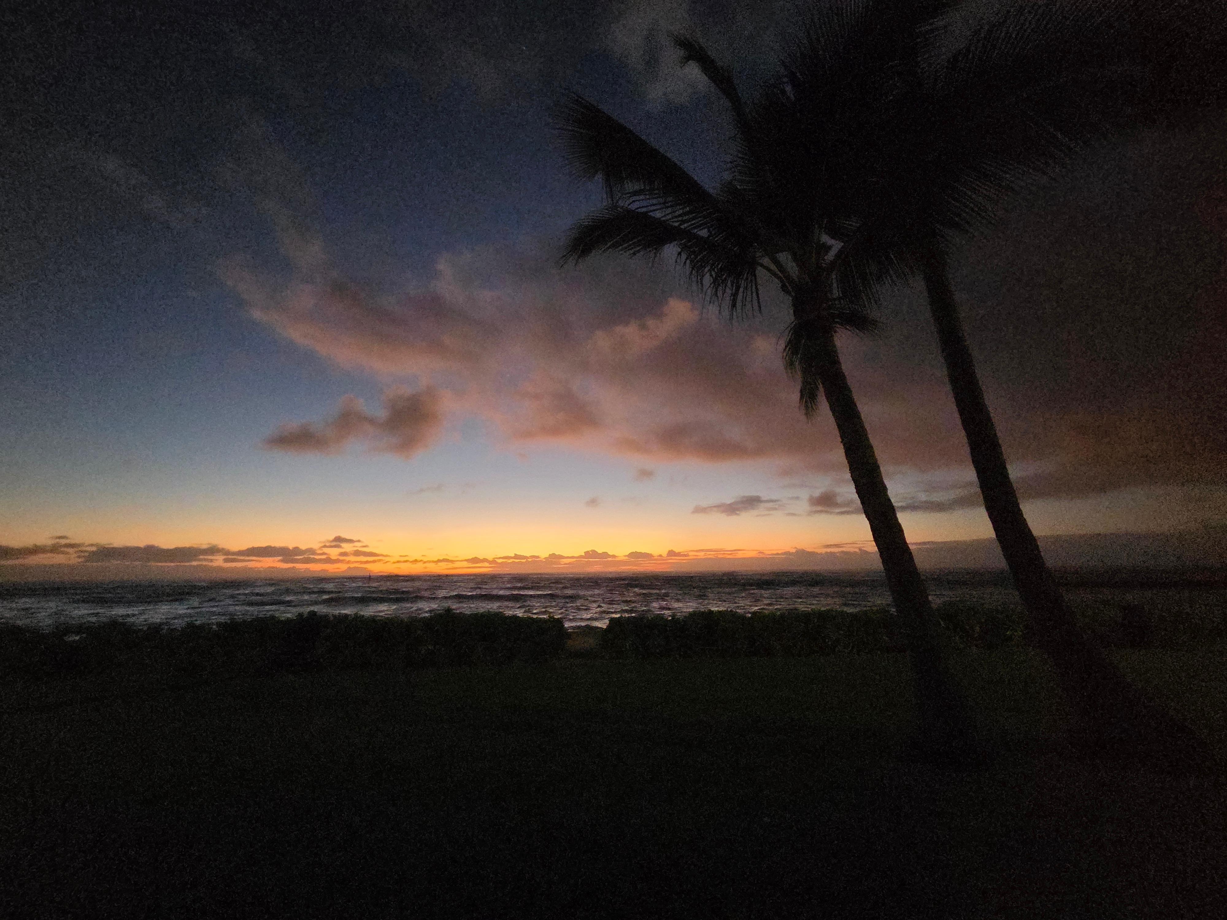 Sunrise view from the condo.