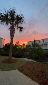 View from our front porch the first night!