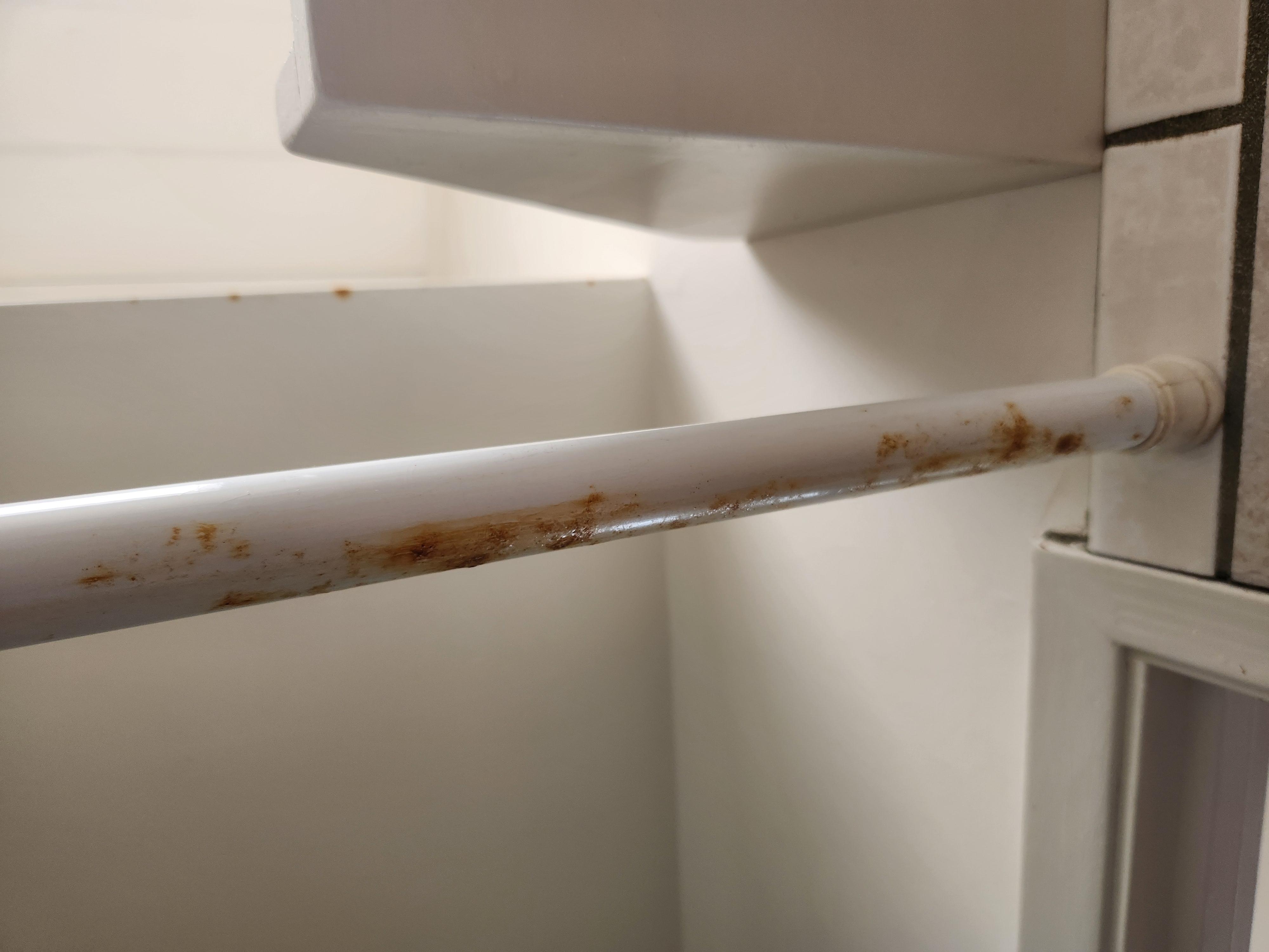 Rusty inside shower rod