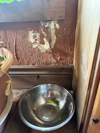 Stucco coming off in dining room