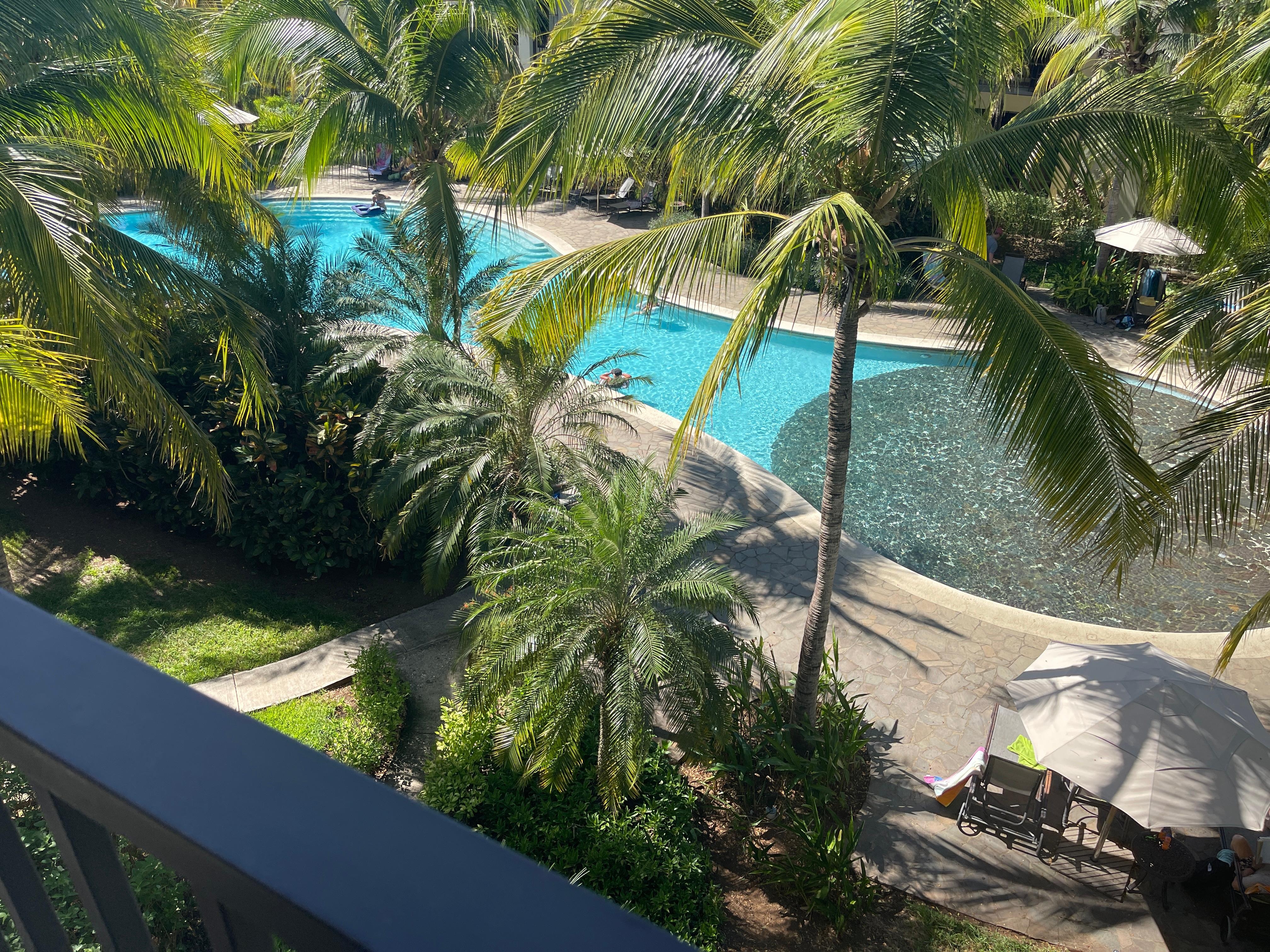 Pool view from balcony 