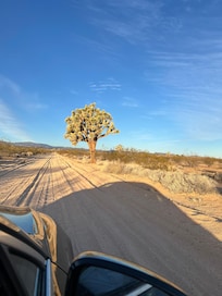 Drive on sandy road to property
