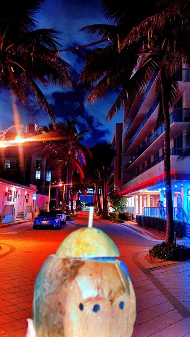 Walking back to the hotel from the beach.(hotel is the building to the right  and left on the picture)