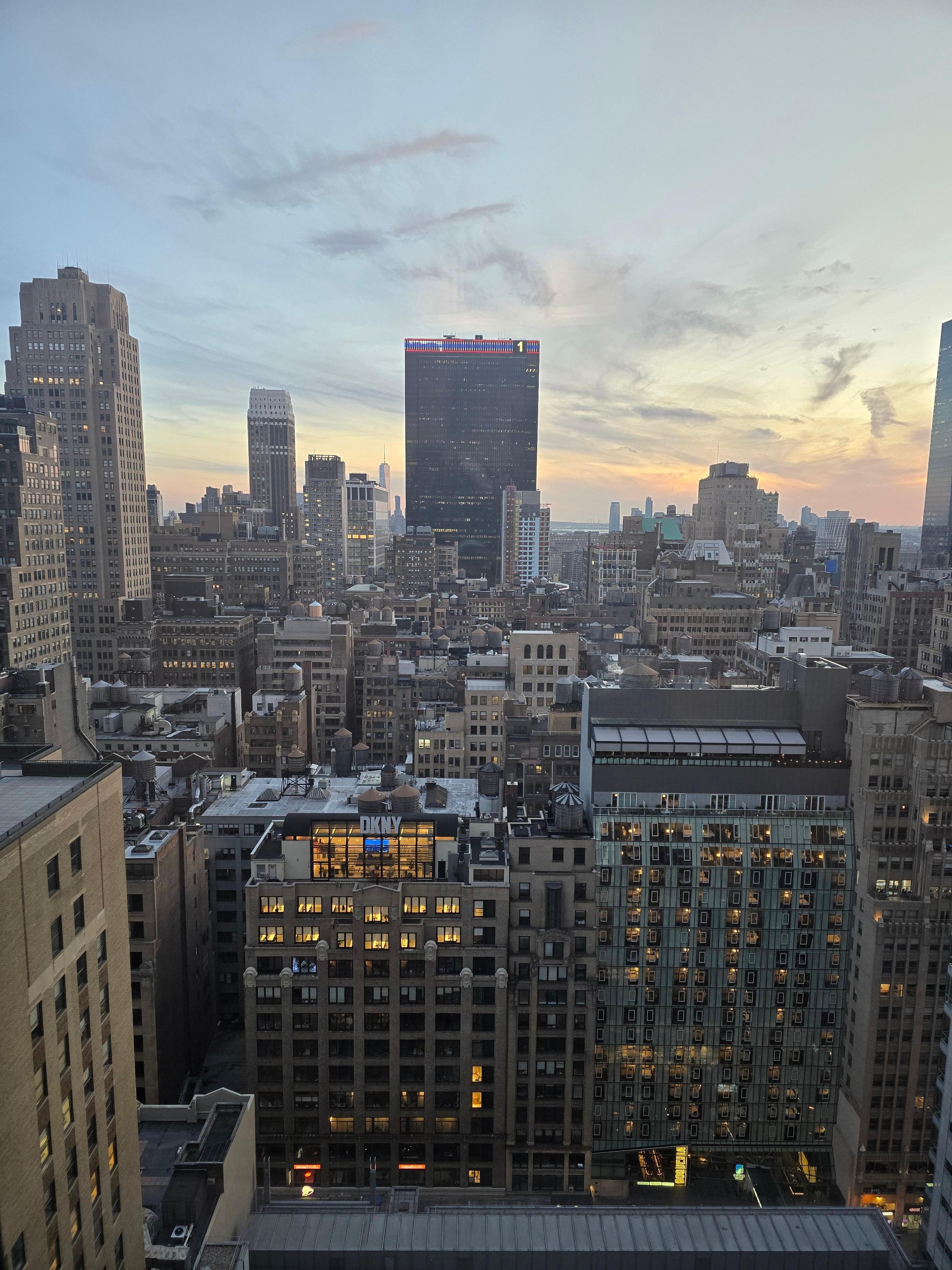 View of the city from the room