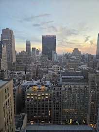 View of the city from the room