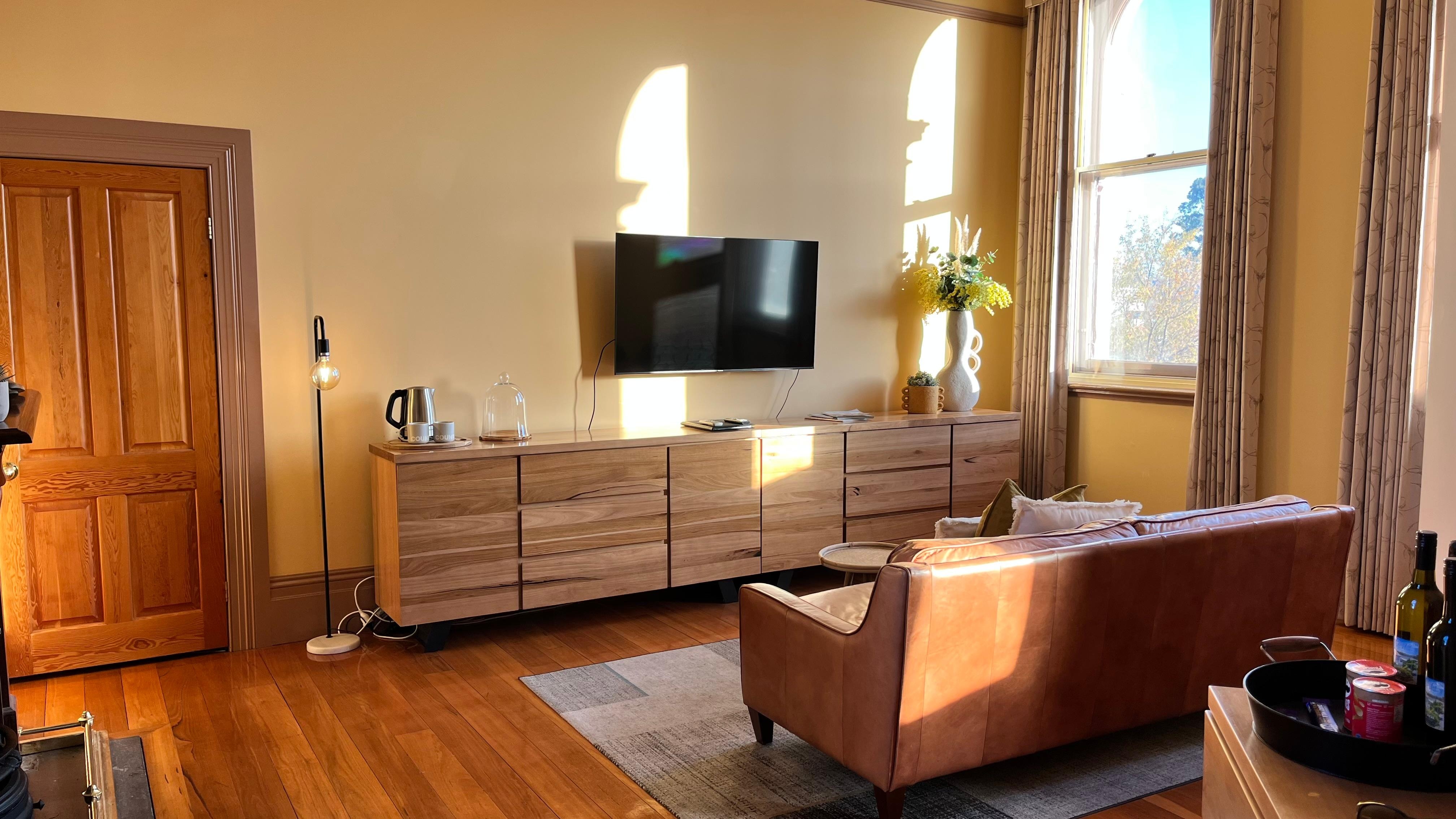 Lounge room in the Exchange Apartment