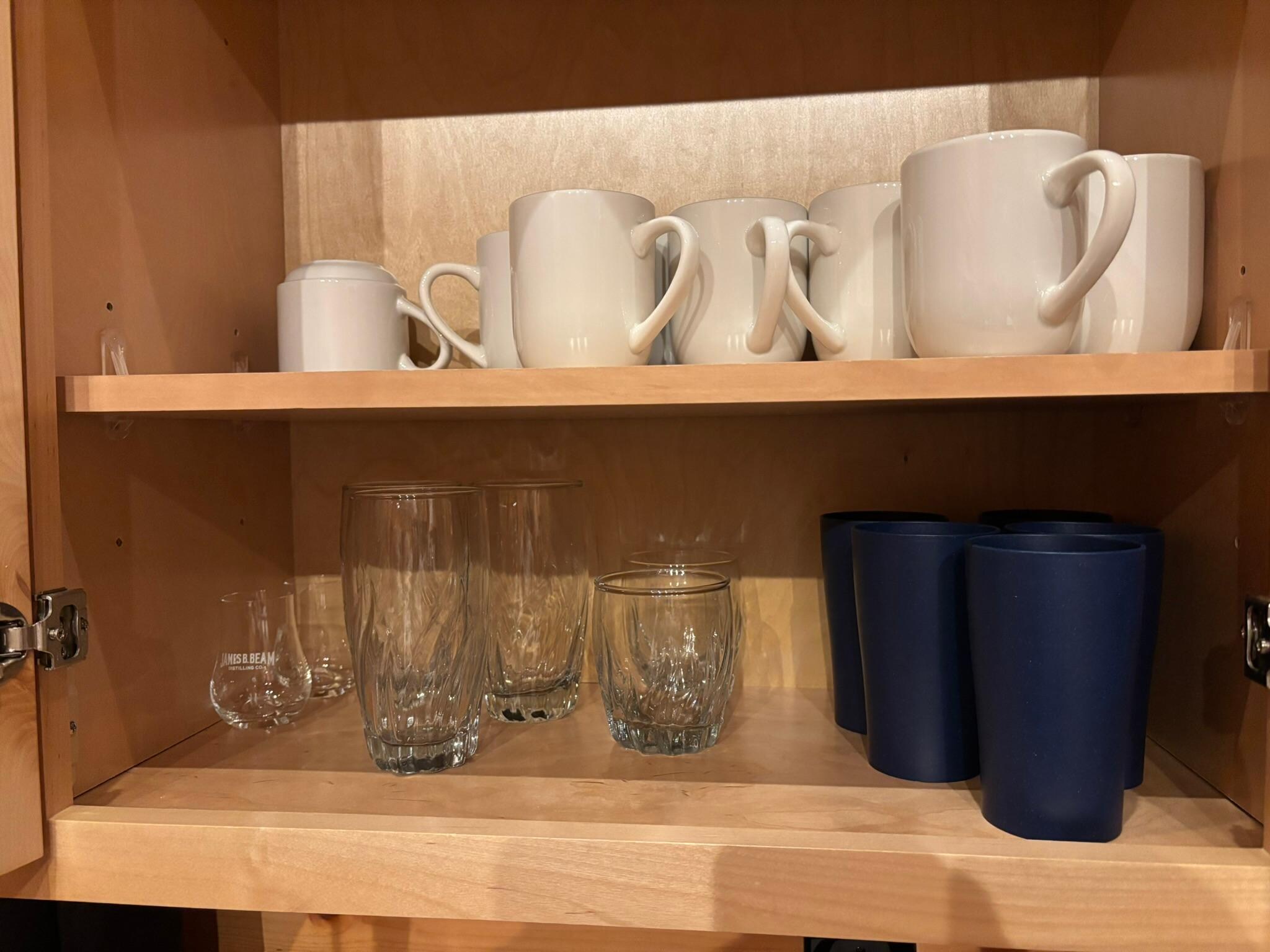 Only 3 glasses and two rocks glasses, for a party of six! Silverware was not much better.