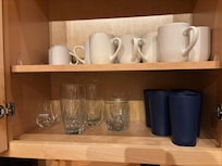 Only 3 glasses and two rocks glasses, for a party of six! Silverware was not much better.