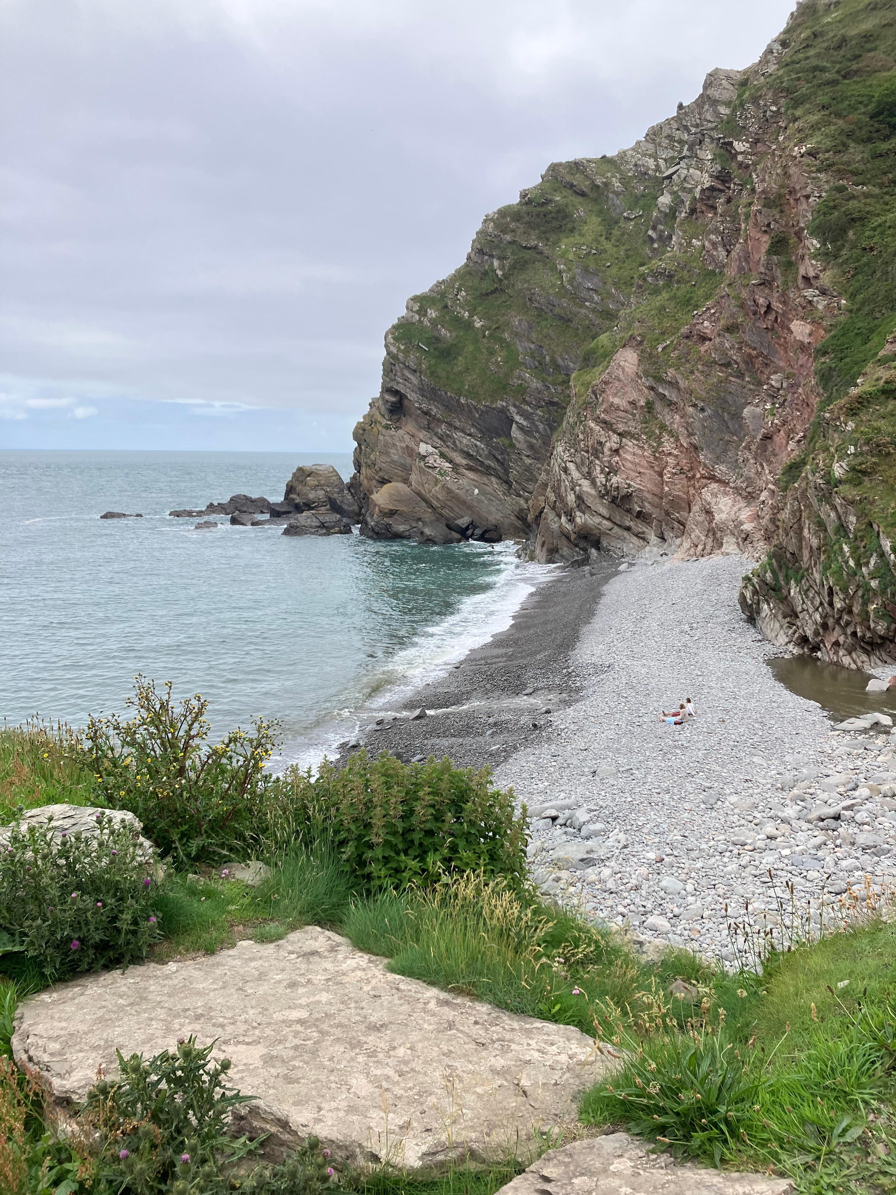 Coast at the mouth  of Heddon Valley