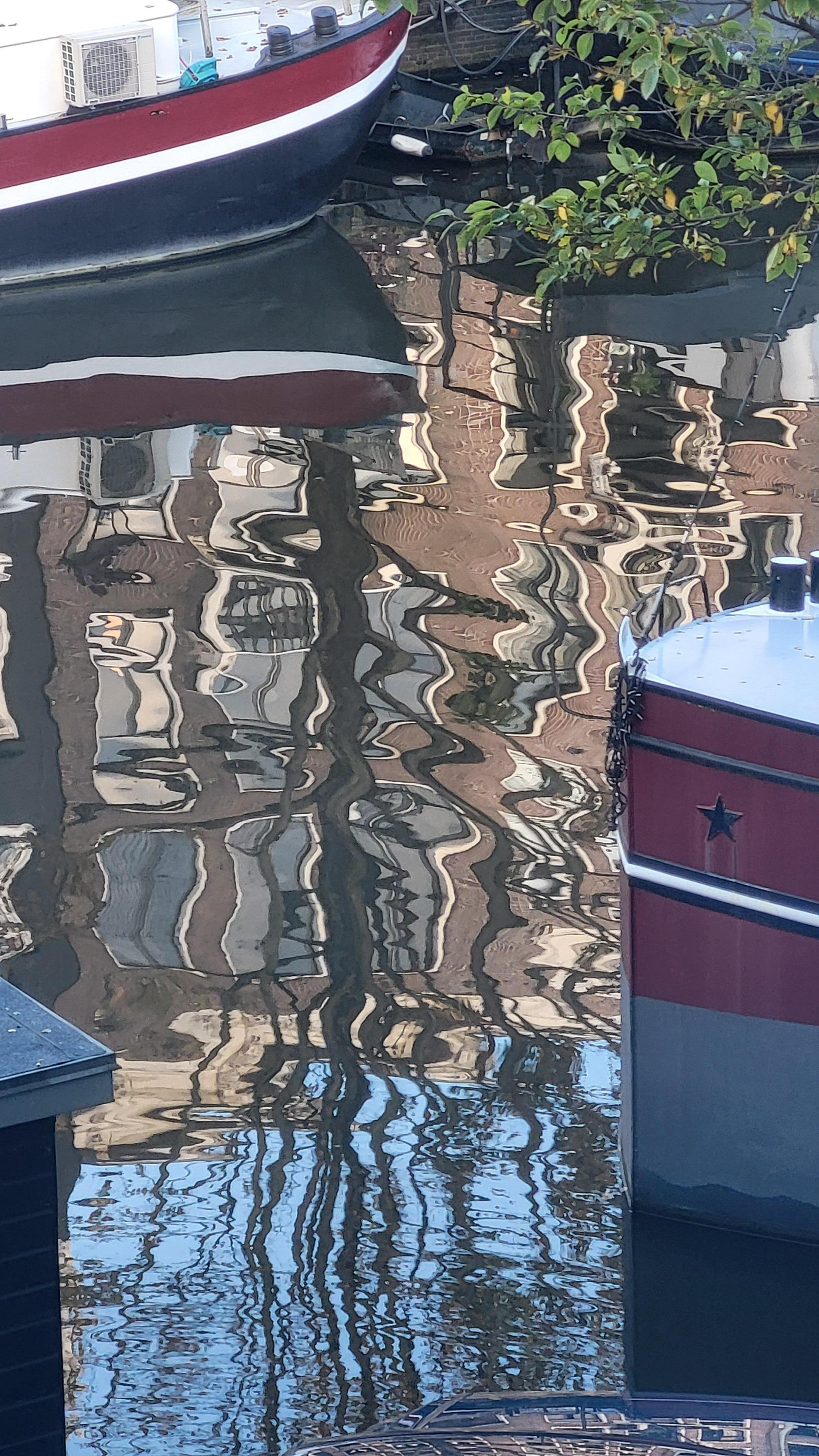 Reflections in Singel Canal from the apartment