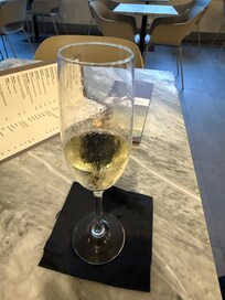 An evening drink of some bubbly