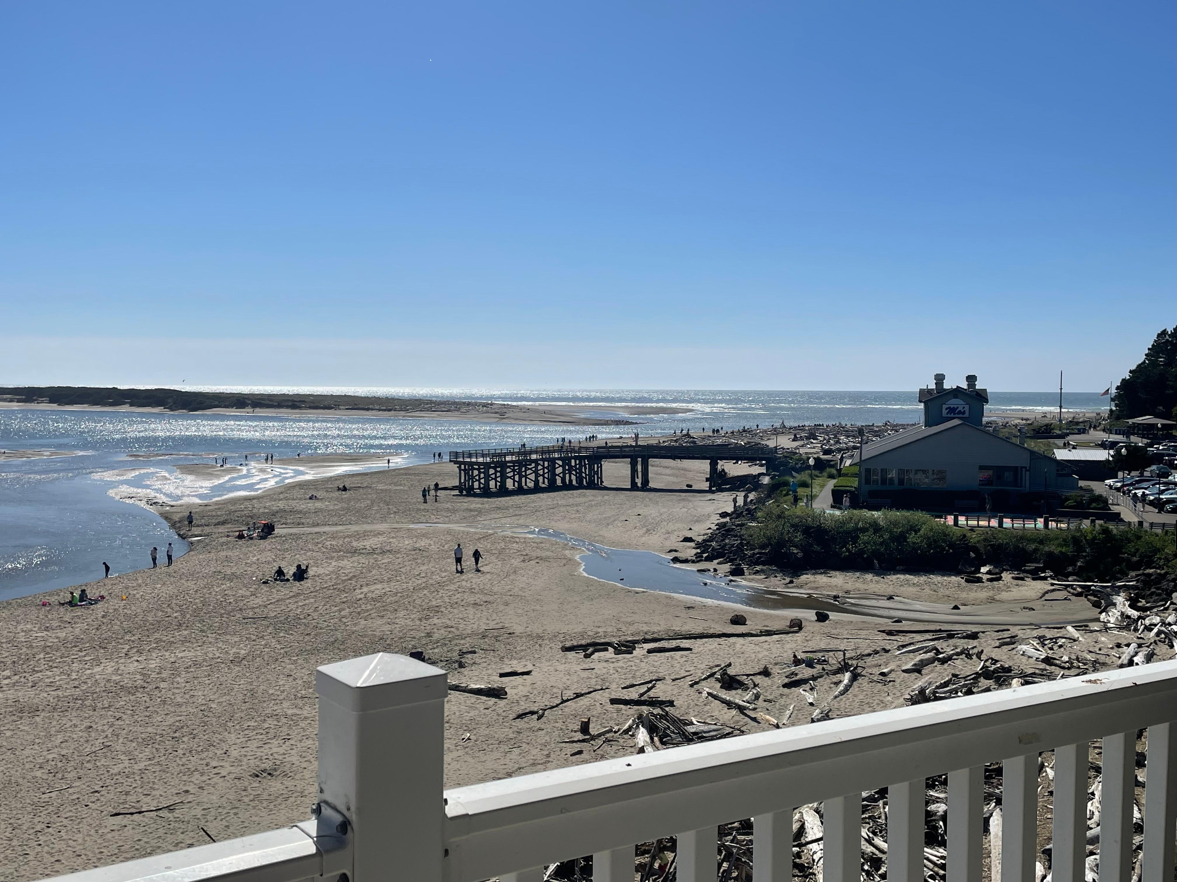 View from balcony, MO’s and ocean beyond.