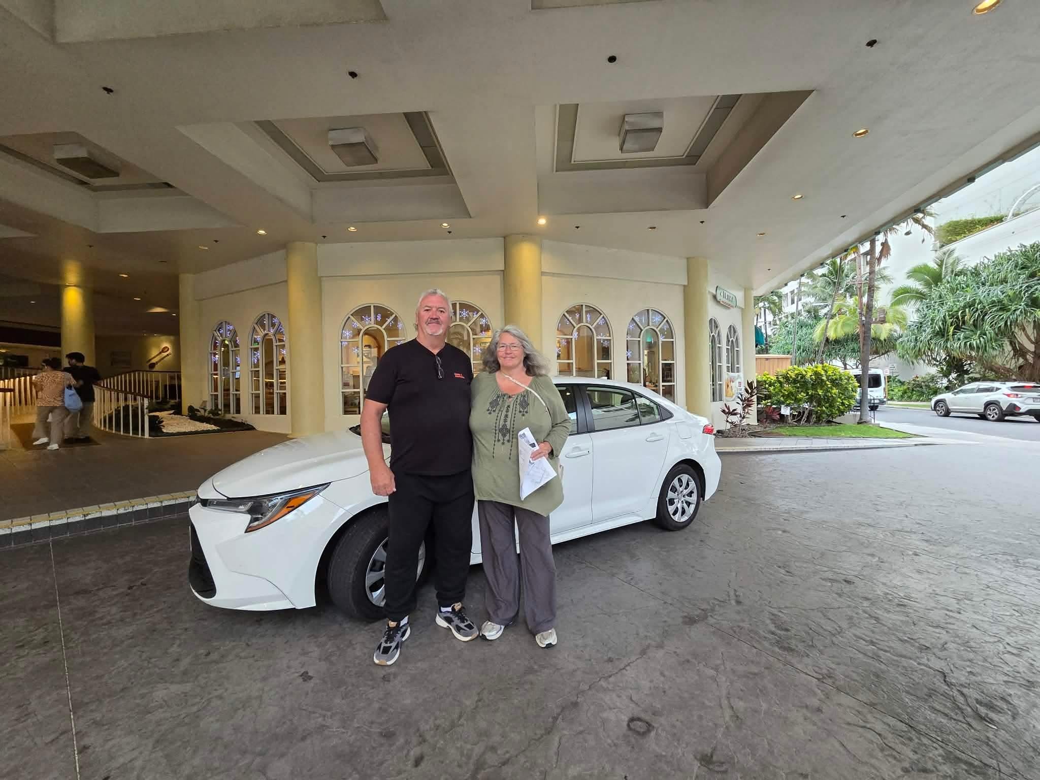 Rental car on property 