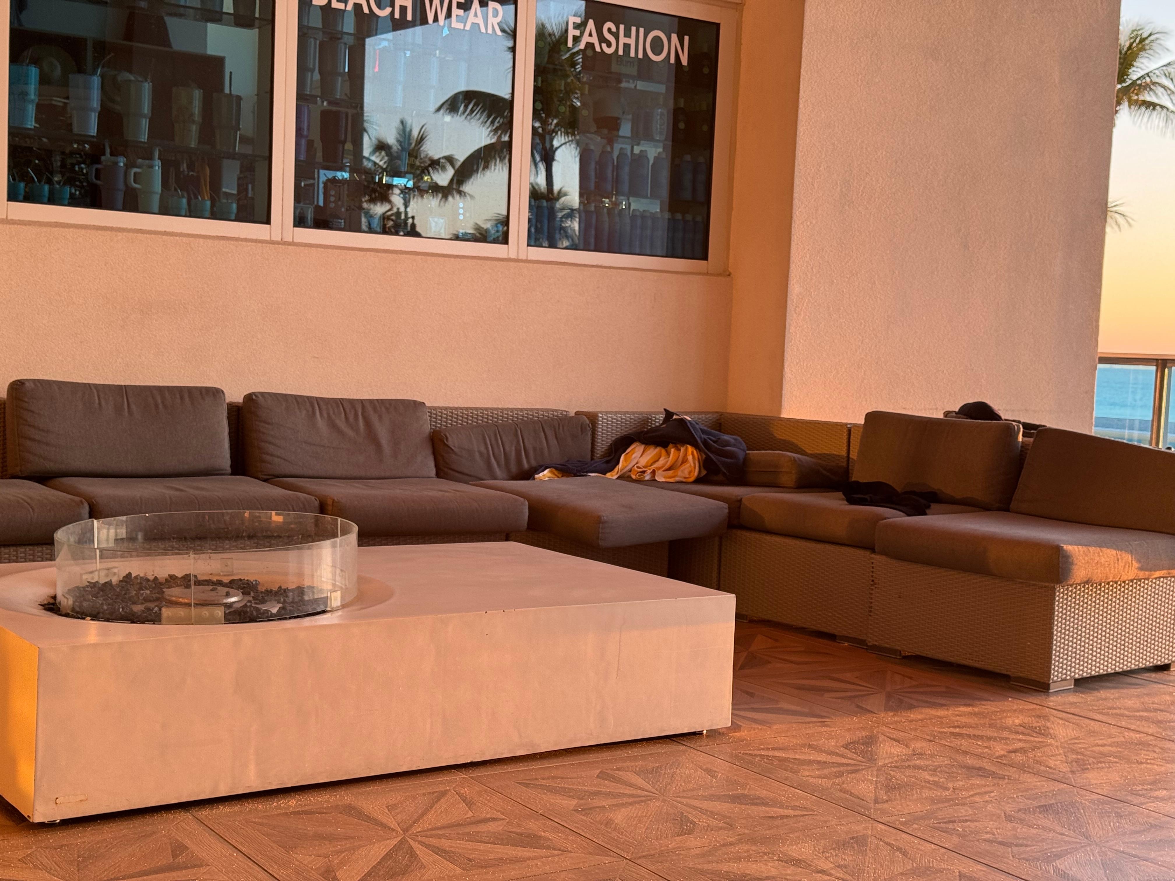 discarded towels left overnight