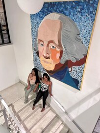 On The Stairs of the hotel