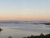 Early morning fog on Table Rock Lake.