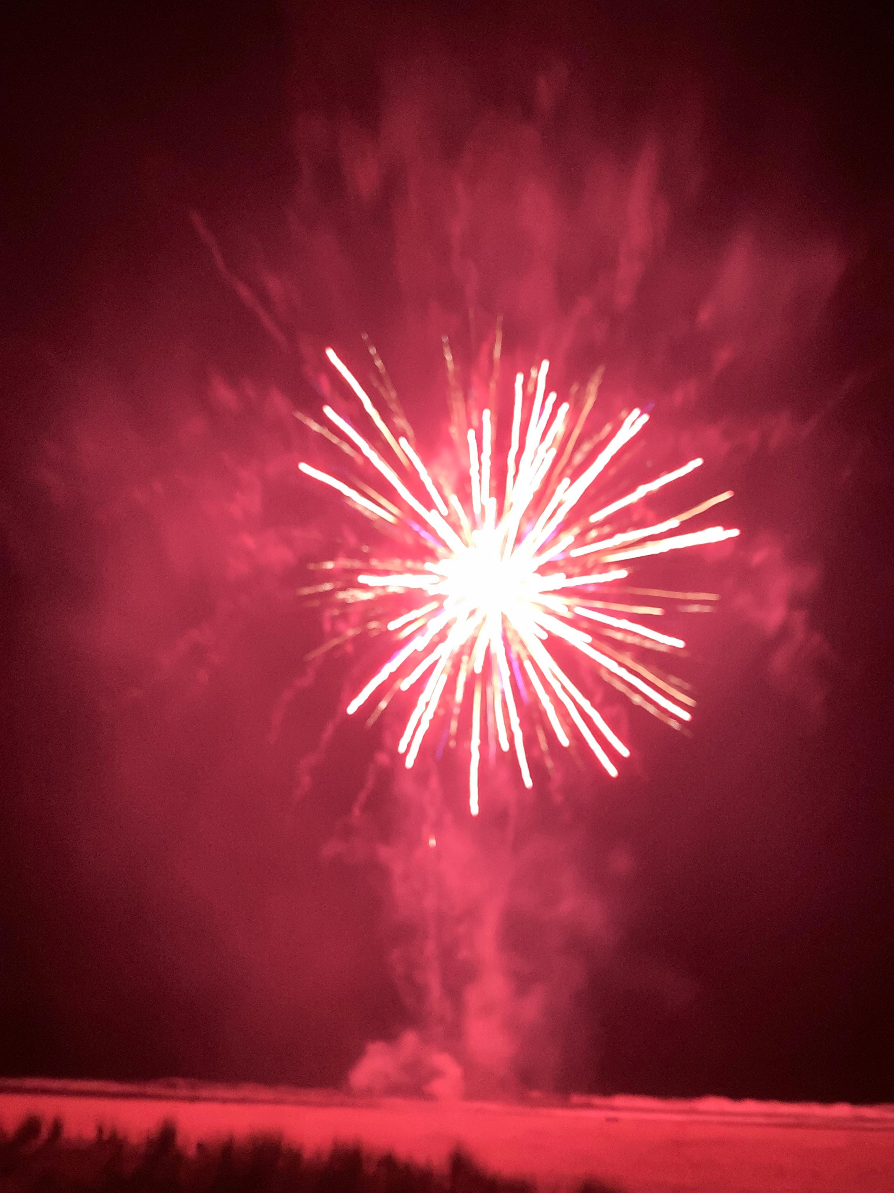 Fireworks on the beach