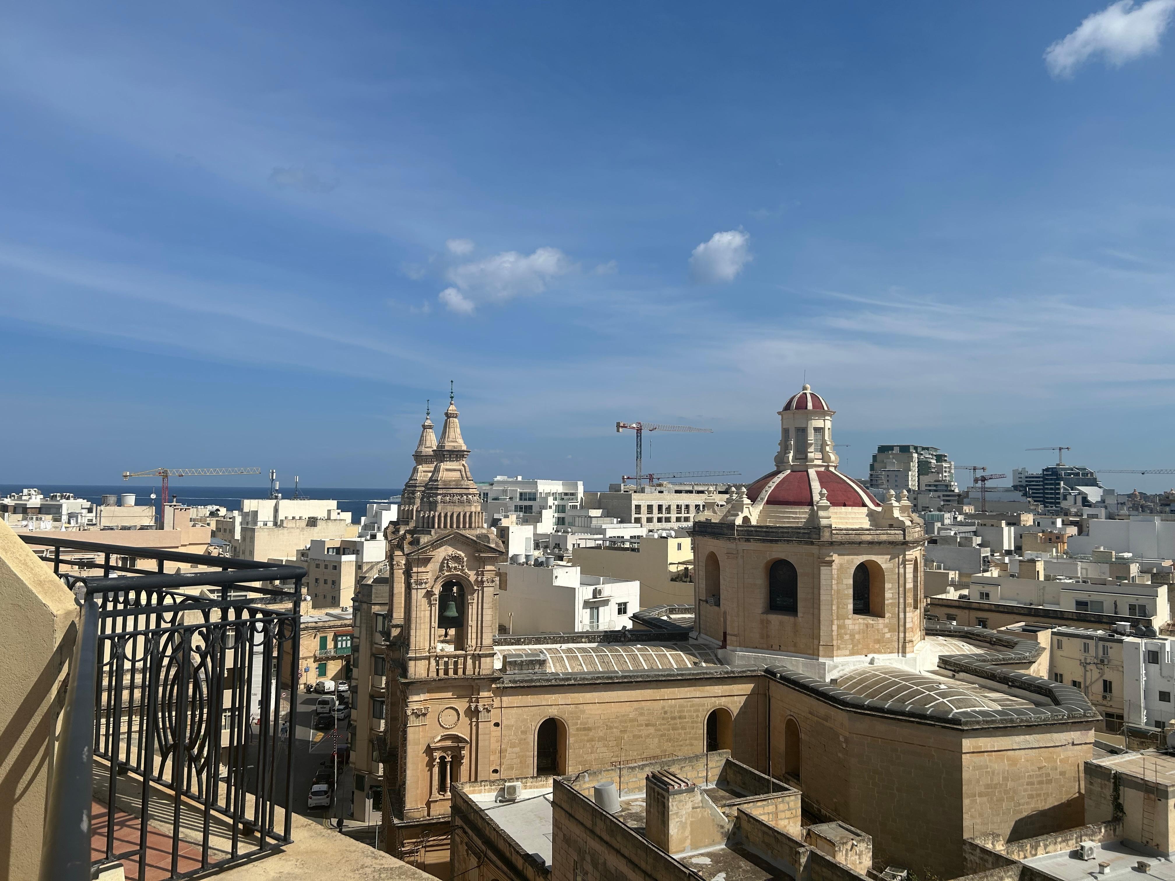 View from floor 6 balcony over Sliema