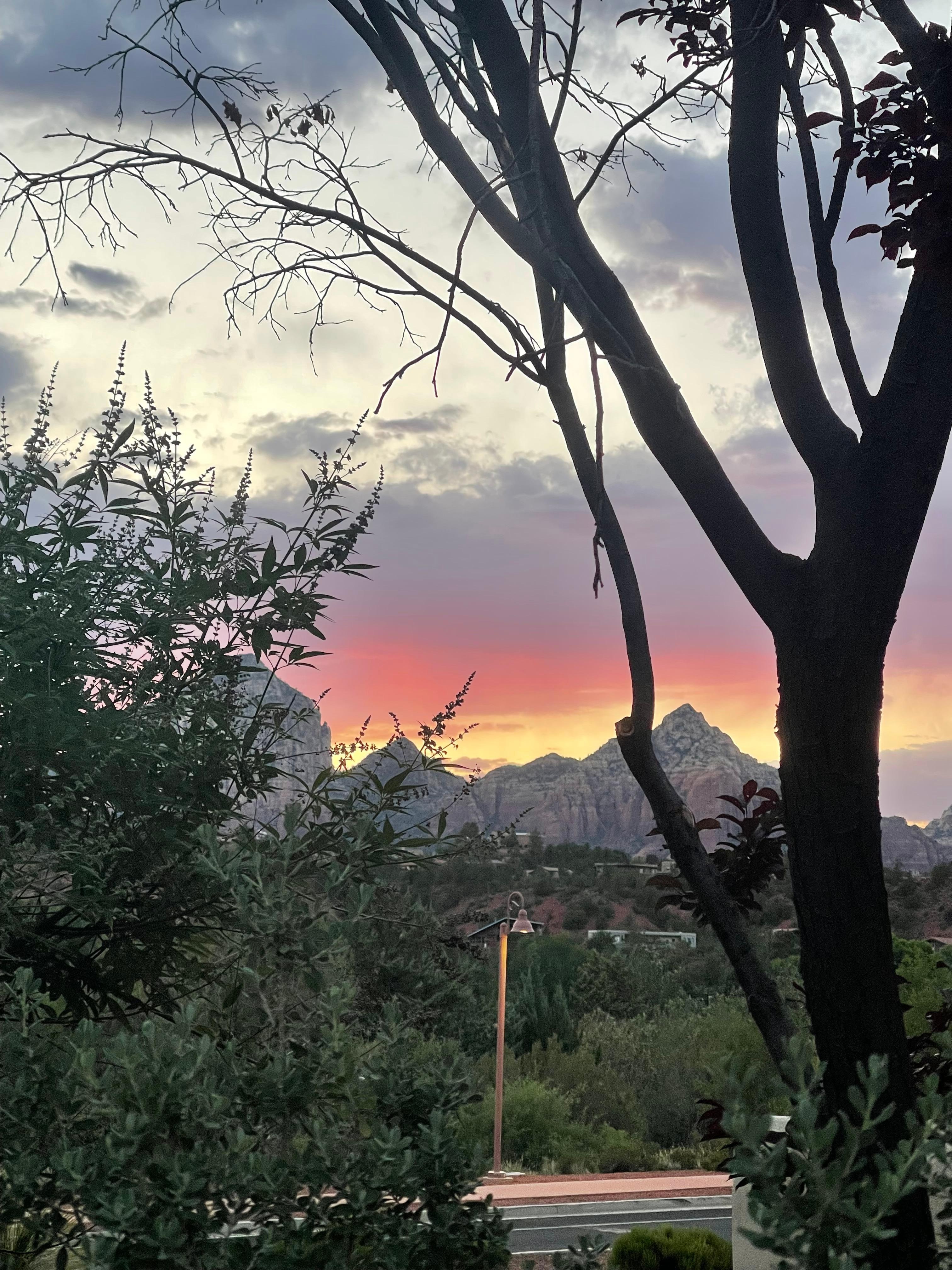 Sunset view from the pool. 